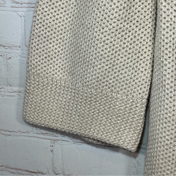 Ann Taylor Sweater Cardigan Womens Size XS Tan Waffle Knit Flare Sleeve - Picture 4 of 8